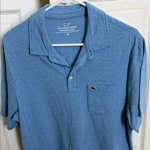 Vineyard Vines Men’s Heathered Sky Blue Edgartown Polo